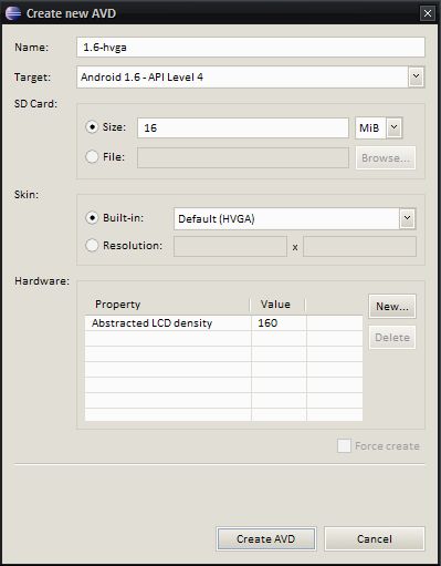 Android Development Configuring virtual device