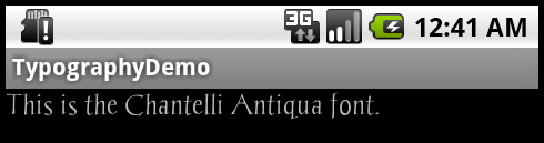 Android TextView: Using a Custom Android Font