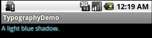 Android TextView: Adding Android Font Shadow