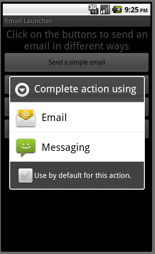 Configuring The Intent