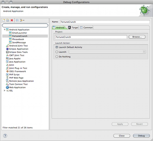Debug Configuration