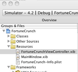 Selecting FortuneCrunchViewController.xib