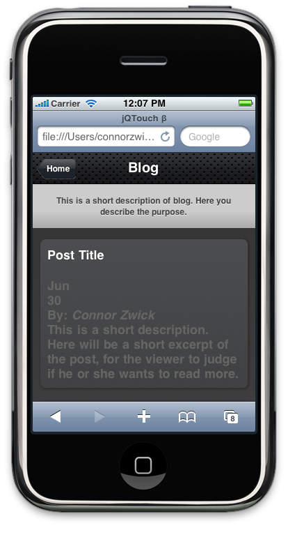 Unstyled Blog Excerpt