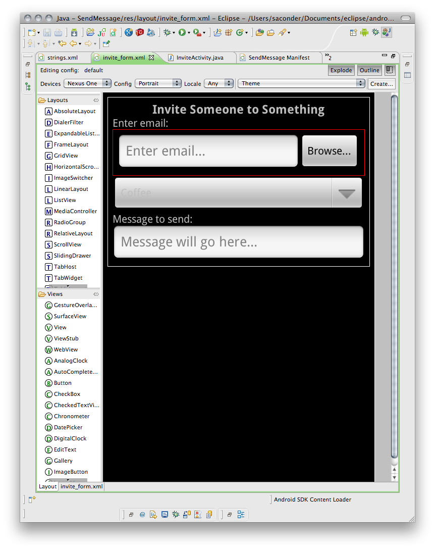 Using Contact Picker