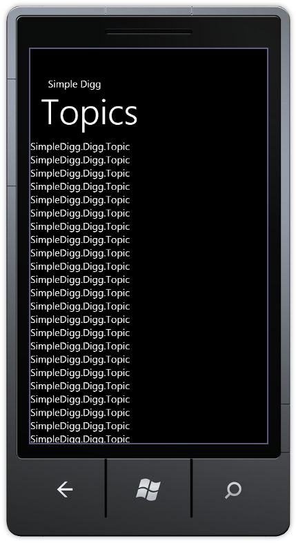 First try at populating the topics list.