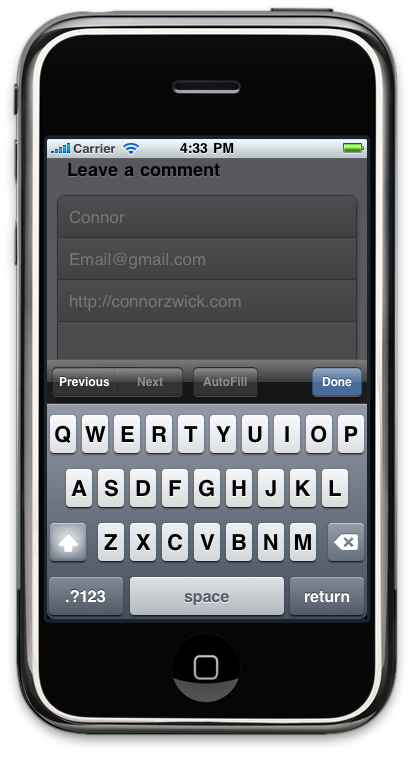Blog Comment Write