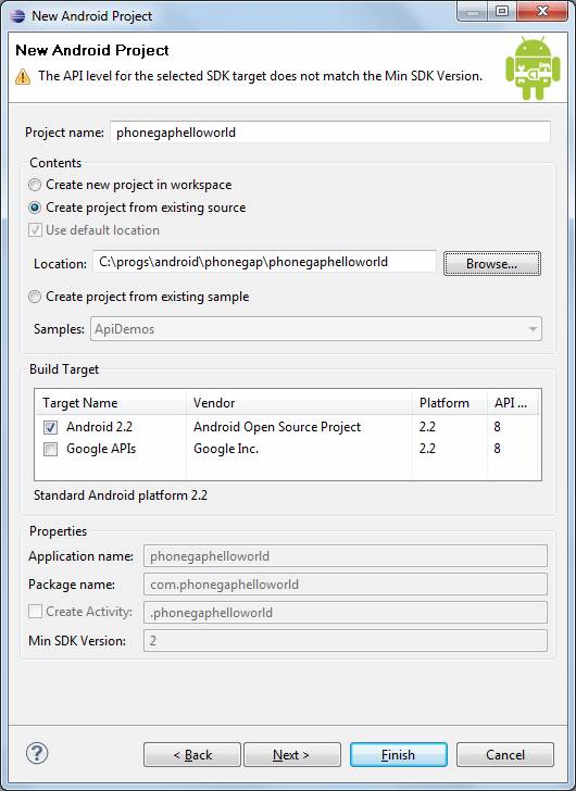 Configure an Android Eclipse Project