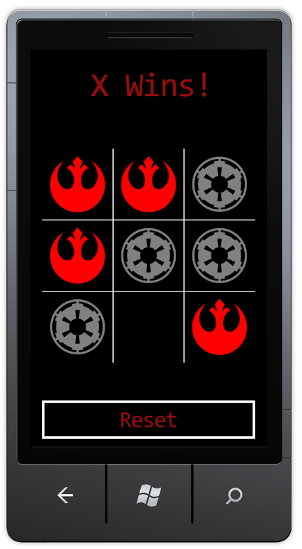 Tic-Tac-Toe using Star Wars icons