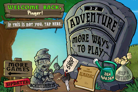 iOS Plants vs Zombies UI
