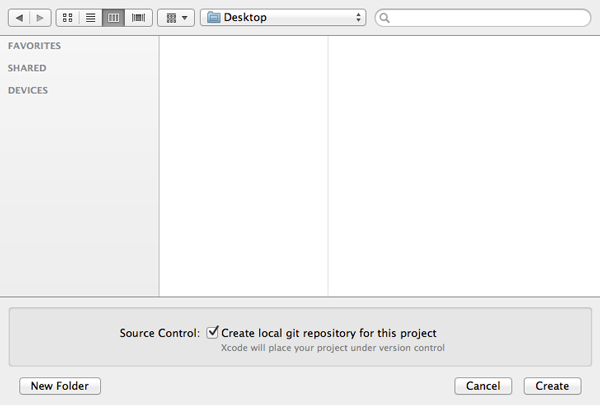 Creating Your First iOS Application - Save Your New Project - Figure 4