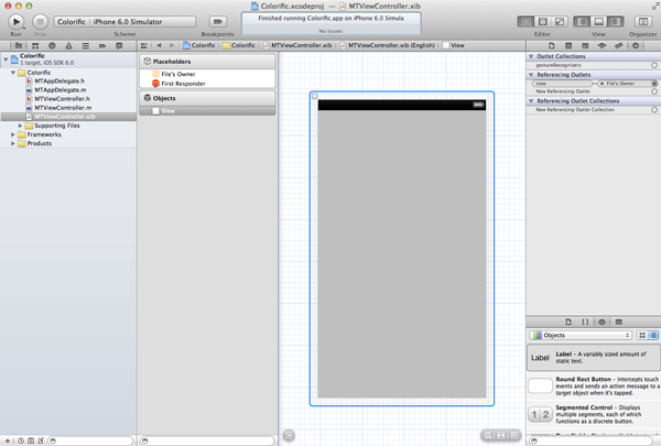 Creating Your First iOS Application - The Application's User Interface - Figure 12